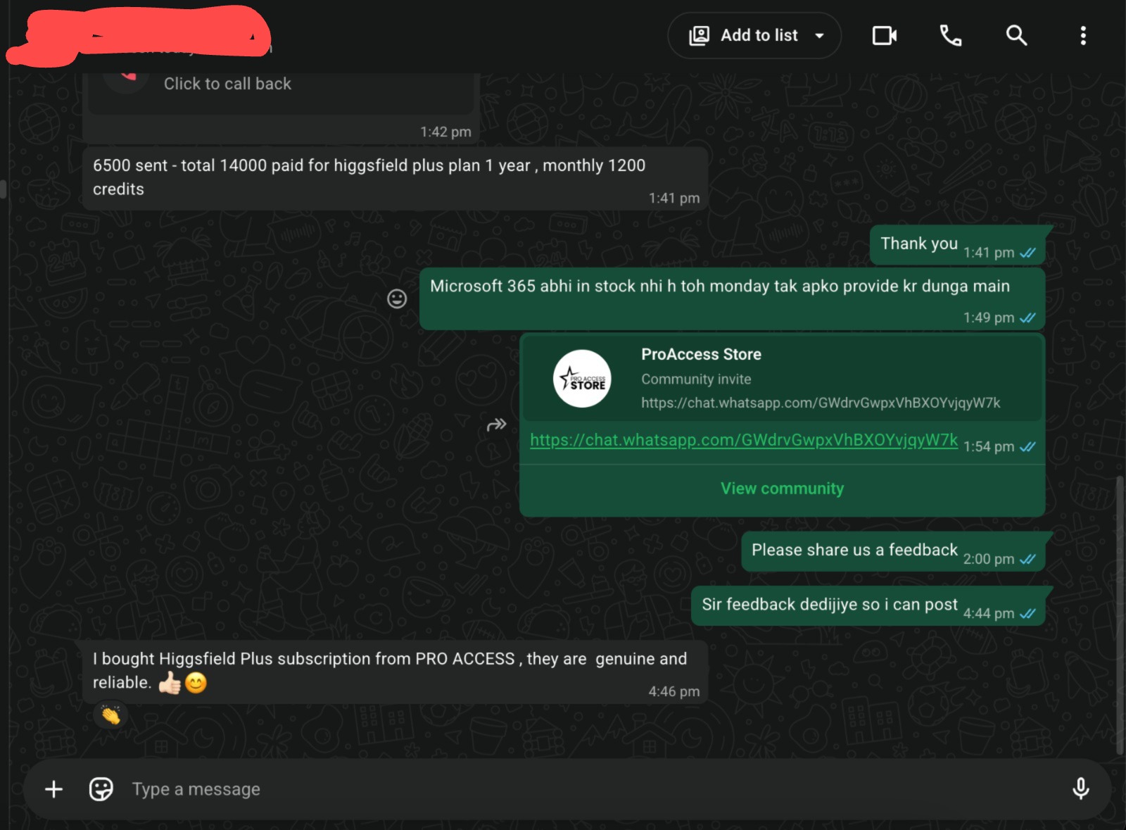 Customer review screenshot 2